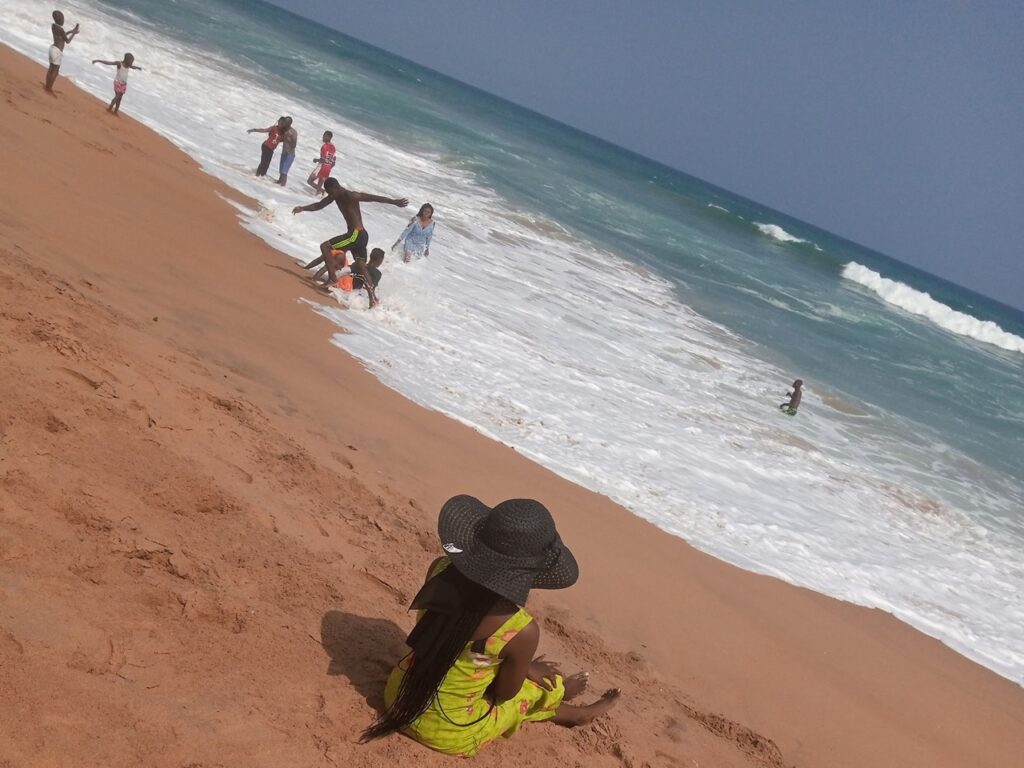 children on the beach